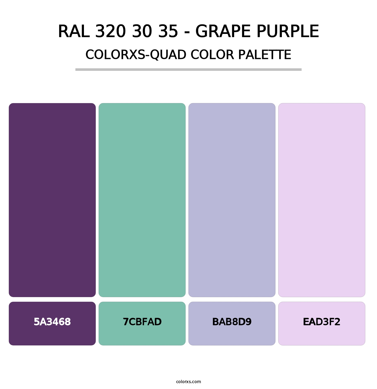 RAL 320 30 35 - Grape Purple - Colorxs Quad Palette