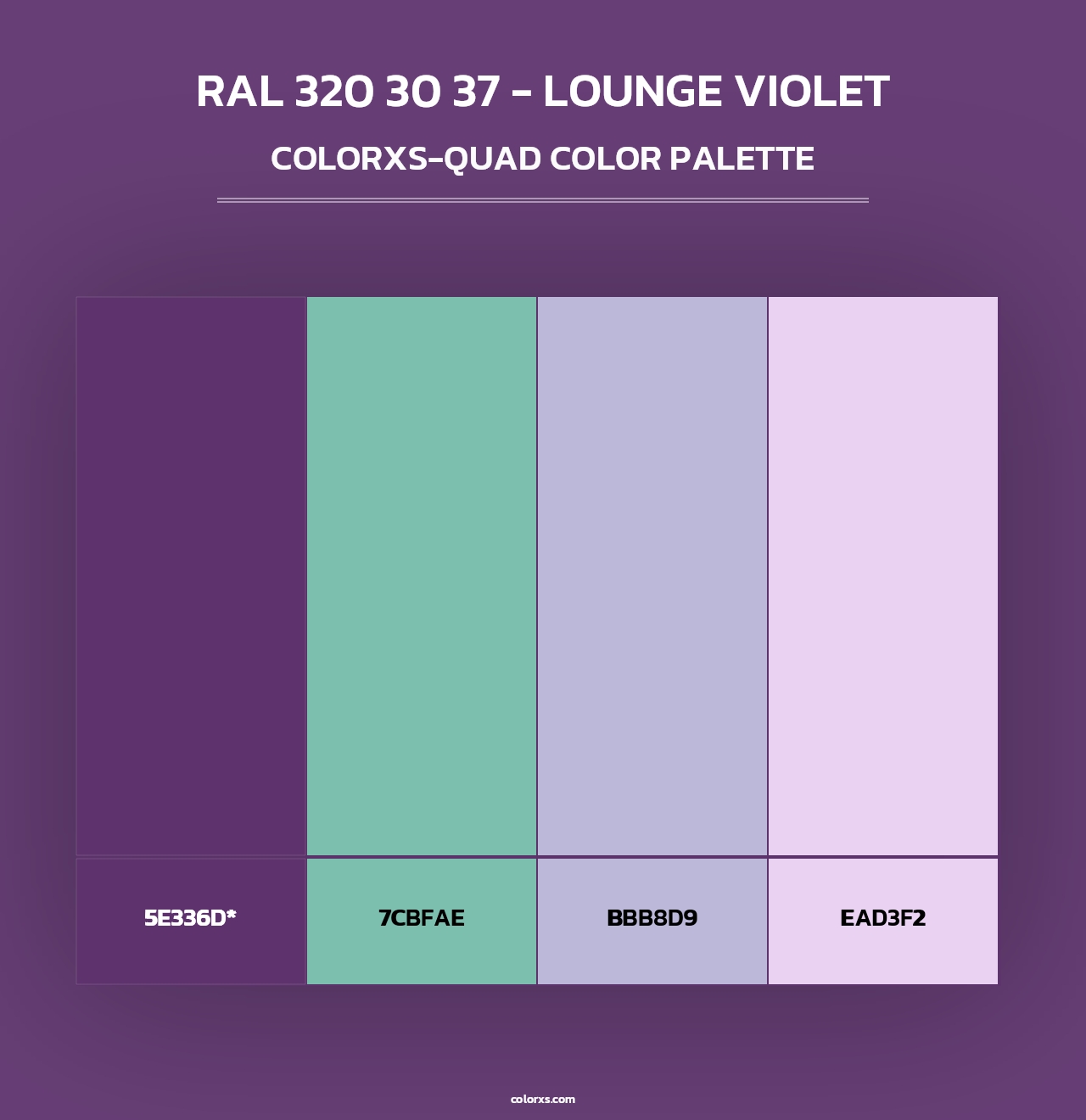 RAL 320 30 37 - Lounge Violet - Colorxs Quad Palette