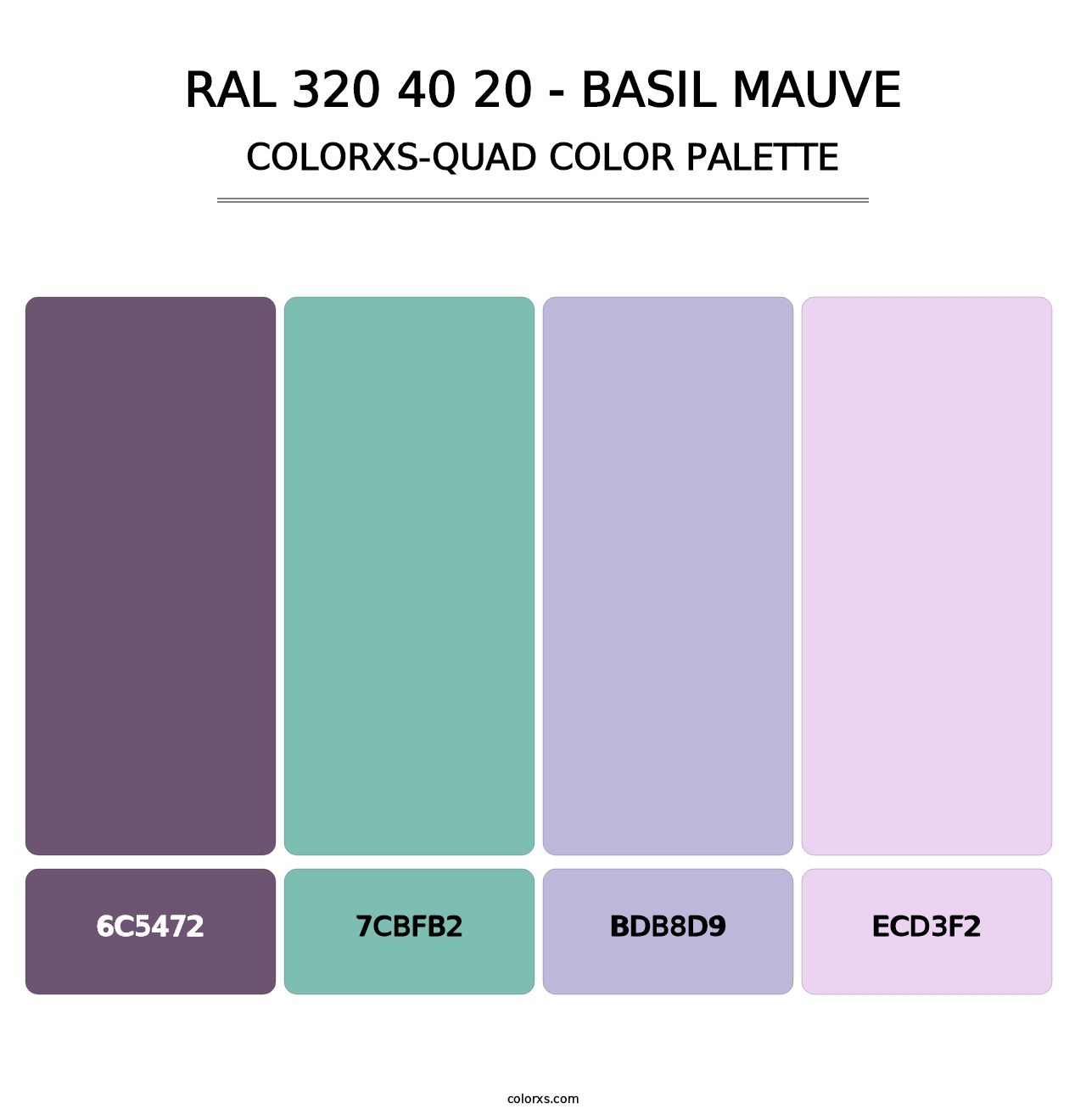 RAL 320 40 20 - Basil Mauve - Colorxs Quad Palette