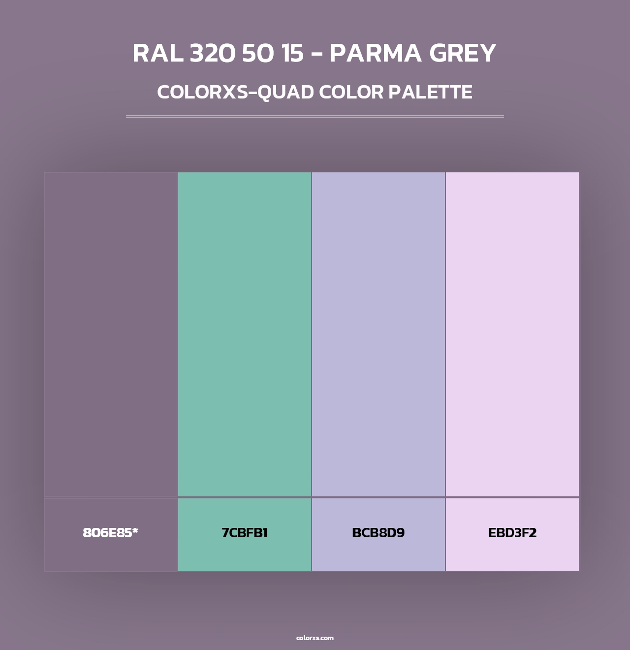 RAL 320 50 15 - Parma Grey - Colorxs Quad Palette