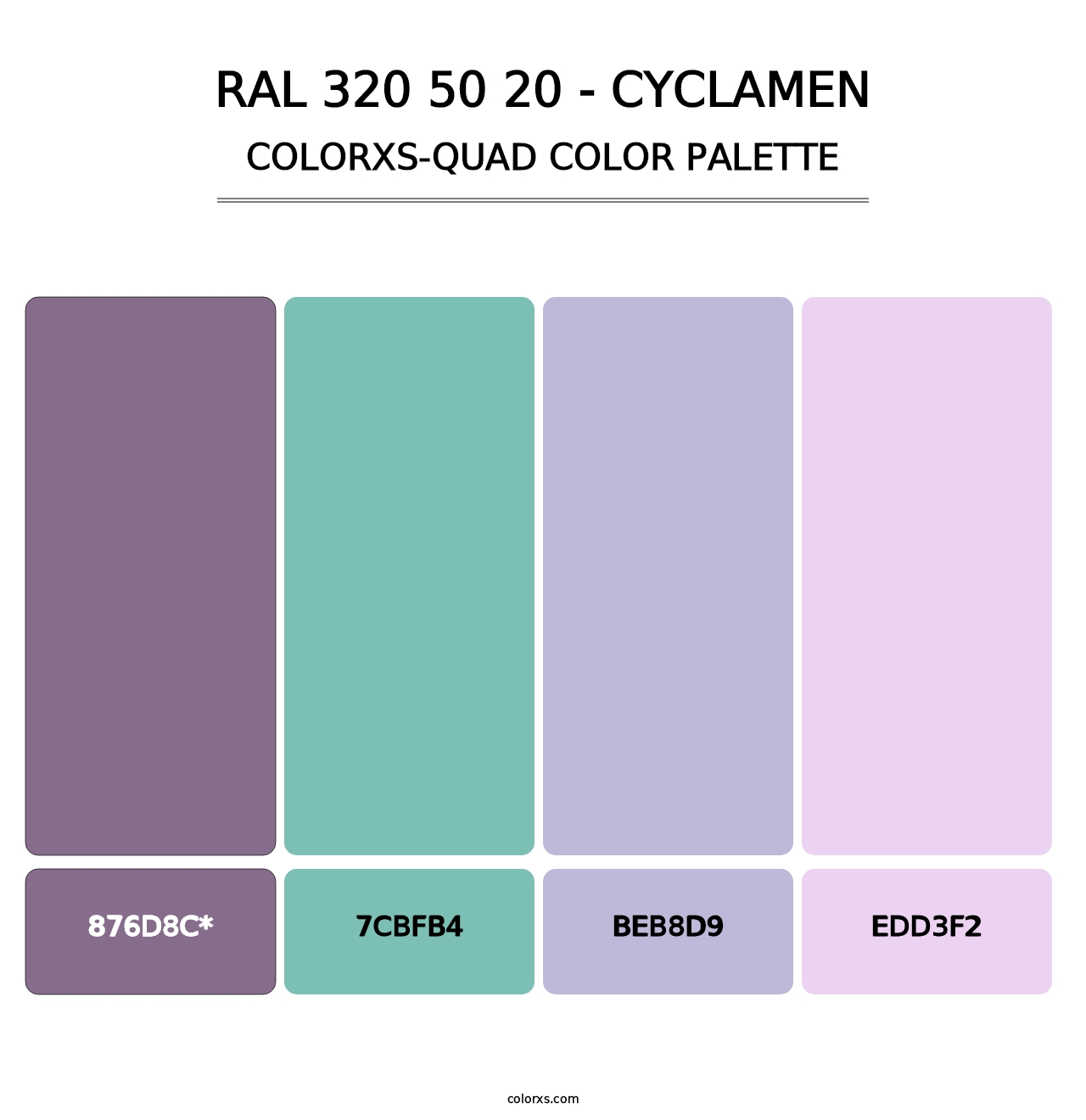 RAL 320 50 20 - Cyclamen - Colorxs Quad Palette