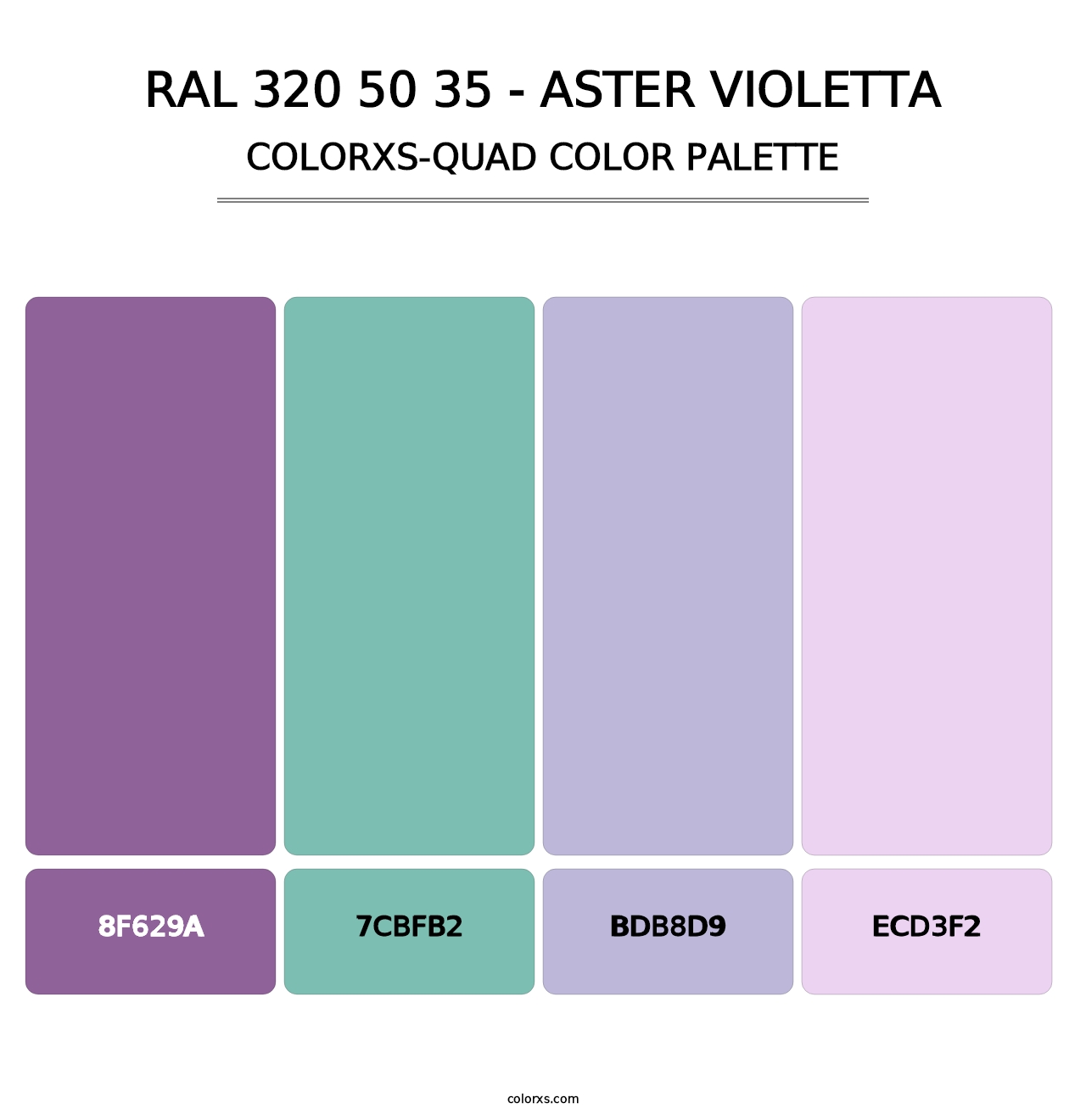 RAL 320 50 35 - Aster Violetta - Colorxs Quad Palette