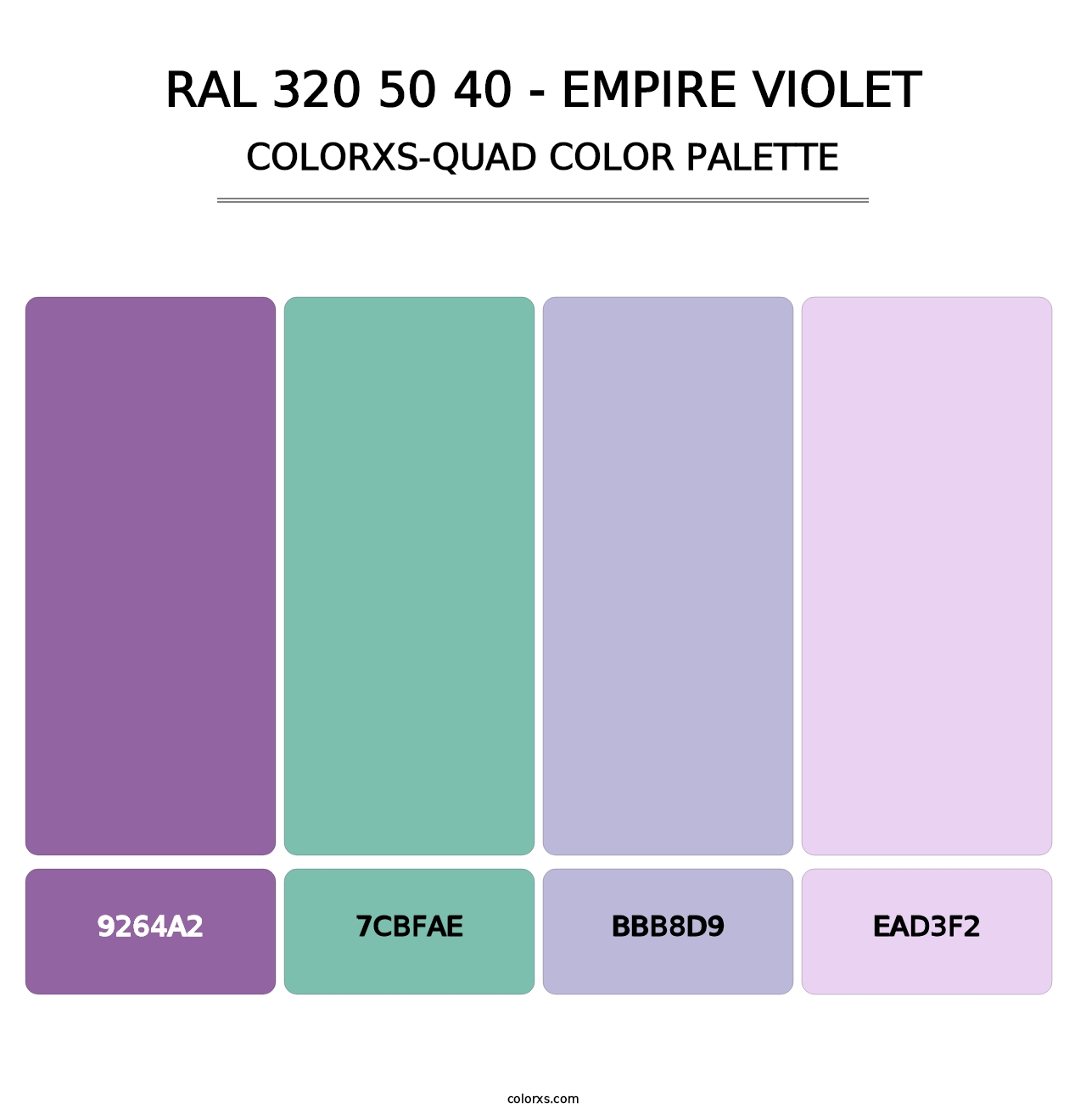 RAL 320 50 40 - Empire Violet - Colorxs Quad Palette