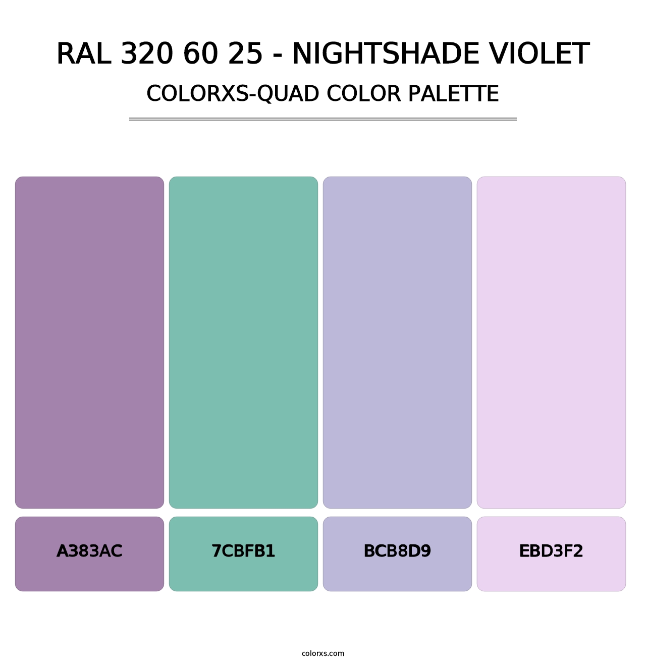 RAL 320 60 25 - Nightshade Violet - Colorxs Quad Palette