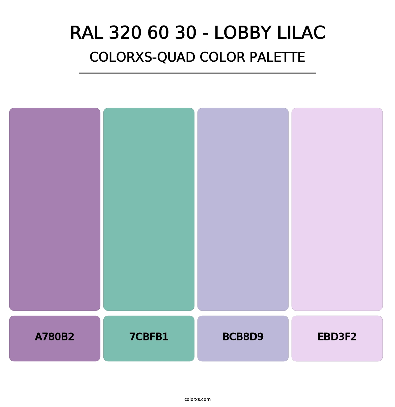 RAL 320 60 30 - Lobby Lilac - Colorxs Quad Palette