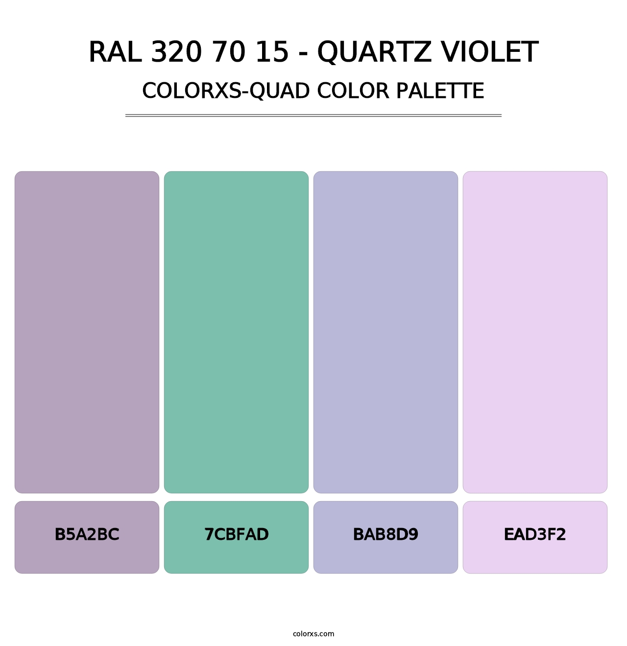 RAL 320 70 15 - Quartz Violet - Colorxs Quad Palette