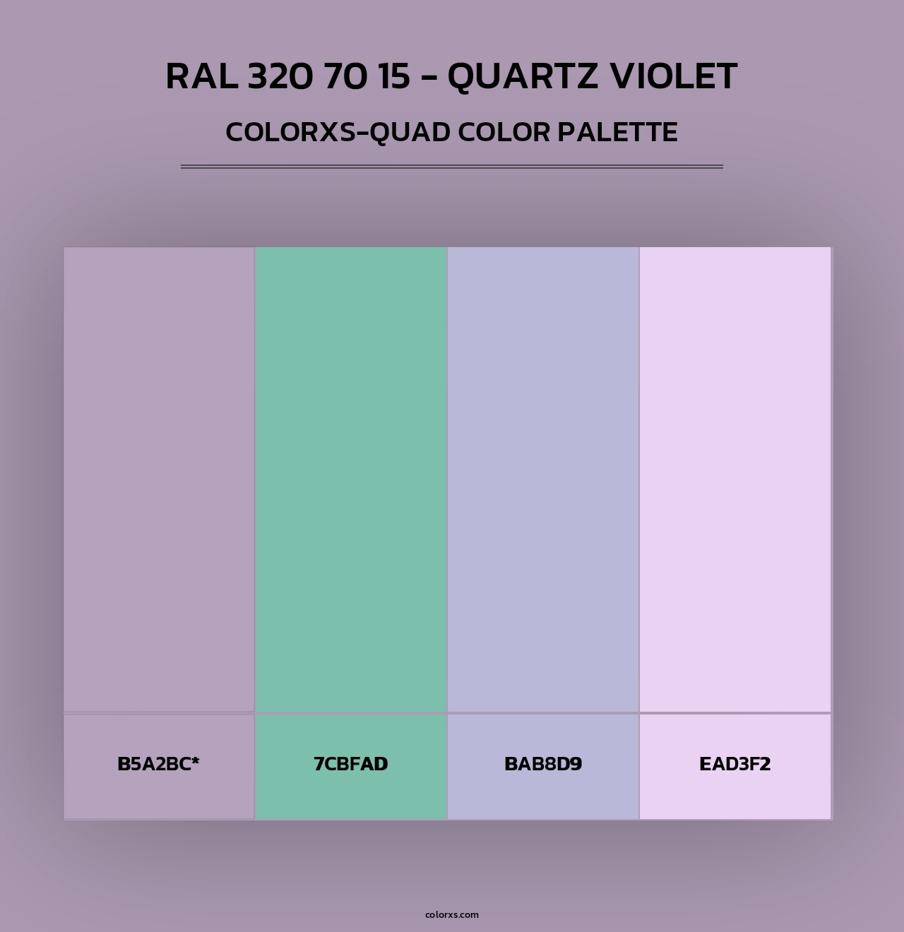 RAL 320 70 15 - Quartz Violet - Colorxs Quad Palette