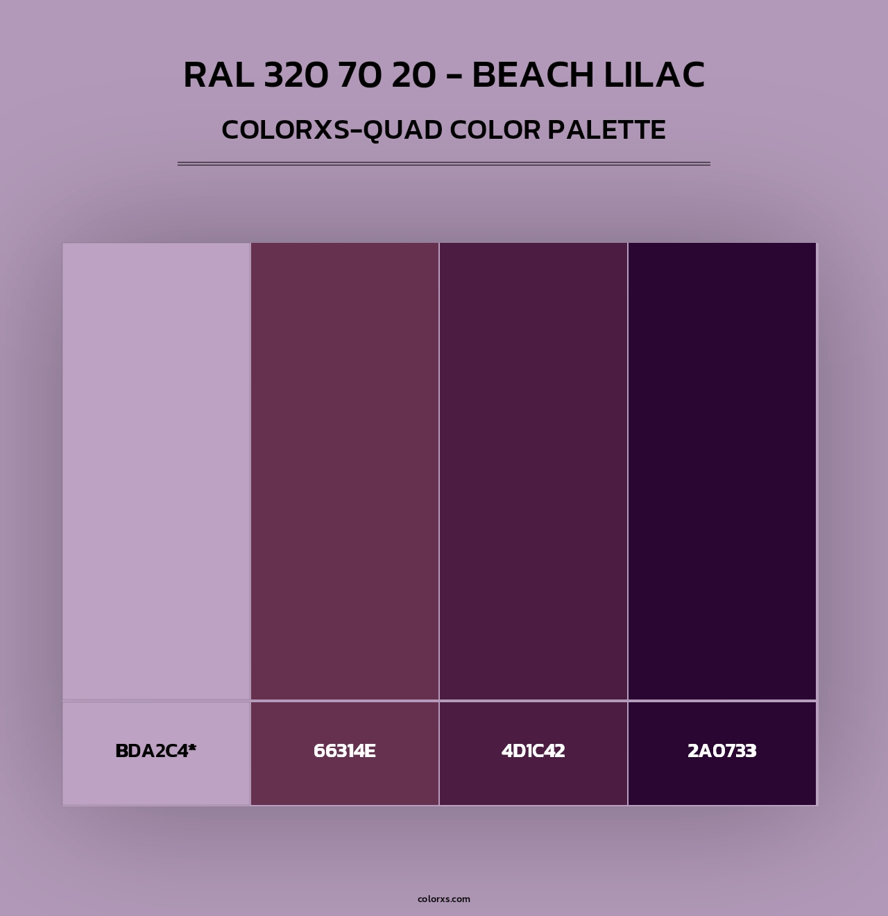 RAL 320 70 20 - Beach Lilac - Colorxs Quad Palette