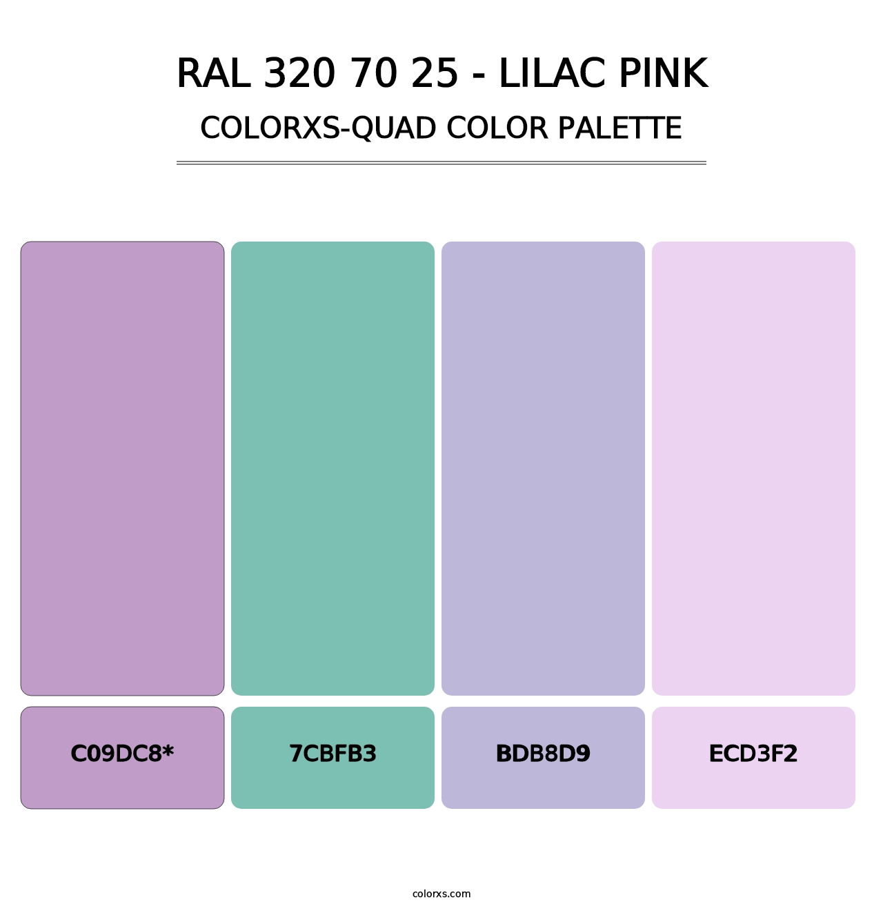 RAL 320 70 25 - Lilac Pink - Colorxs Quad Palette