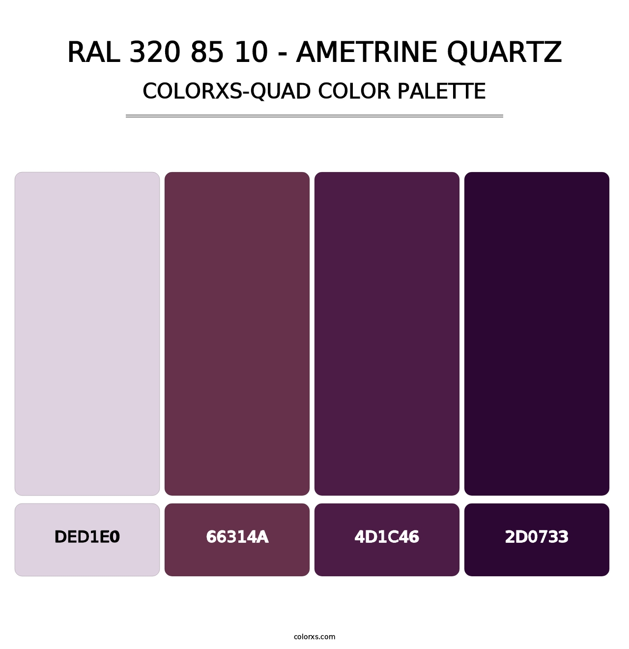 RAL 320 85 10 - Ametrine Quartz - Colorxs Quad Palette