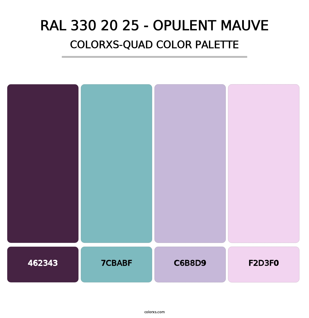 RAL 330 20 25 - Opulent Mauve - Colorxs Quad Palette