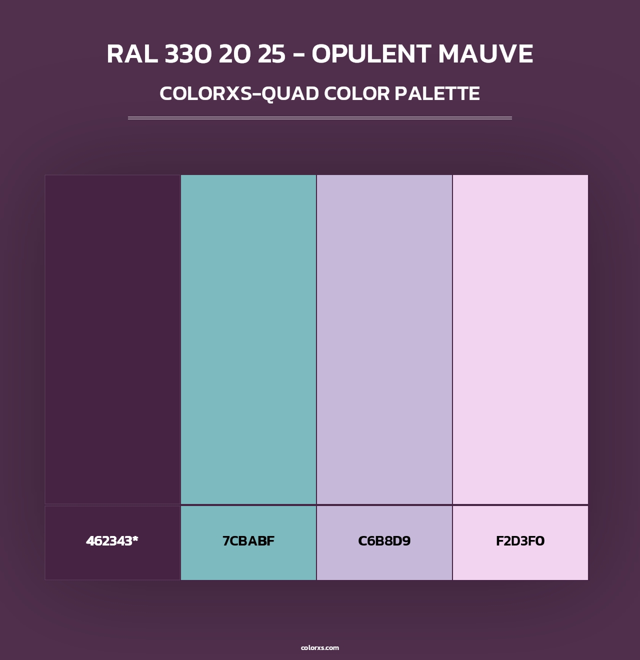 RAL 330 20 25 - Opulent Mauve - Colorxs Quad Palette