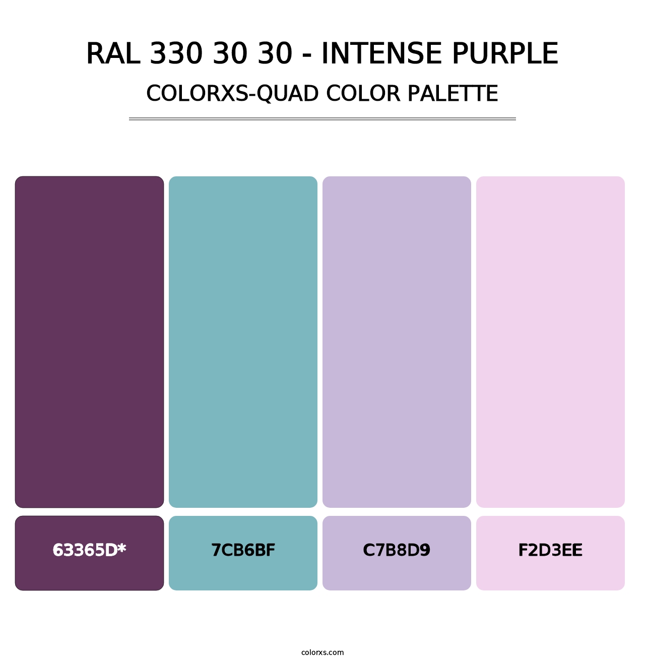 RAL 330 30 30 - Intense Purple - Colorxs Quad Palette