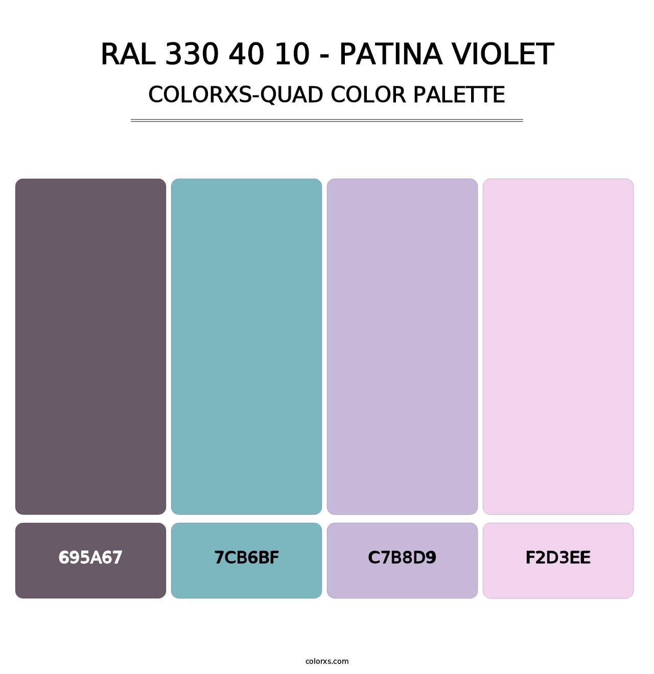 RAL 330 40 10 - Patina Violet - Colorxs Quad Palette