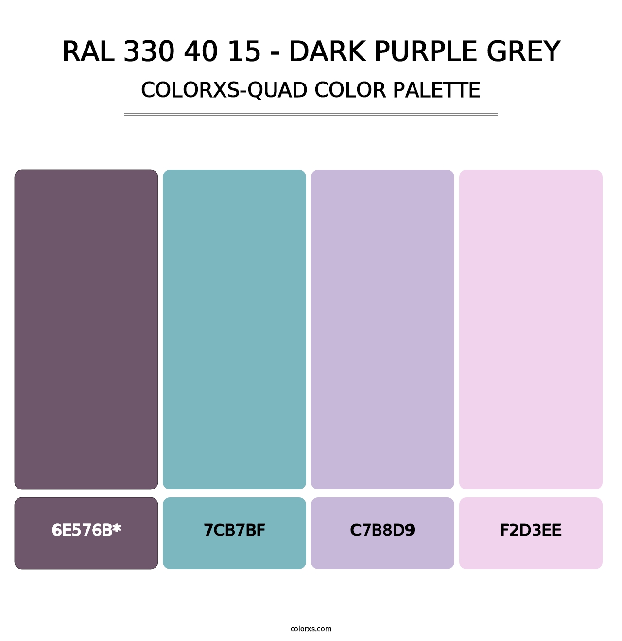 RAL 330 40 15 - Dark Purple Grey - Colorxs Quad Palette