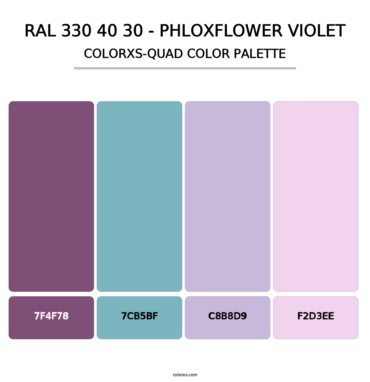 RAL 330 40 30 - Phloxflower Violet - Colorxs Quad Palette