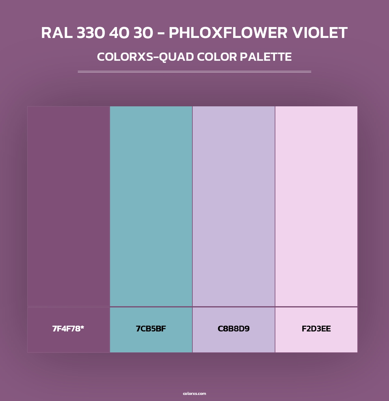 RAL 330 40 30 - Phloxflower Violet - Colorxs Quad Palette