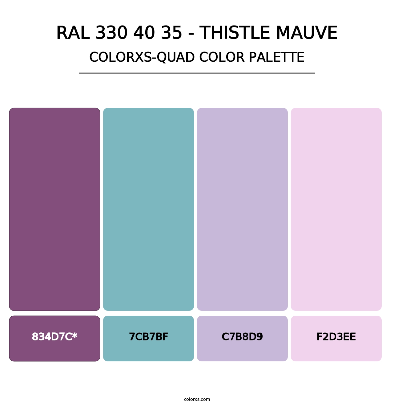 RAL 330 40 35 - Thistle Mauve - Colorxs Quad Palette