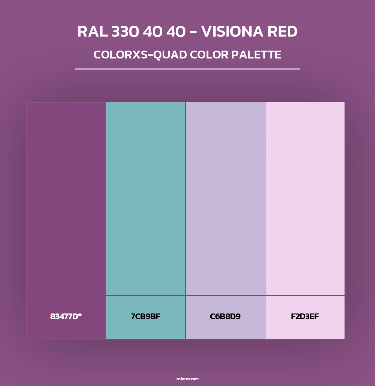 RAL 330 40 40 - Visiona Red - Colorxs Quad Palette