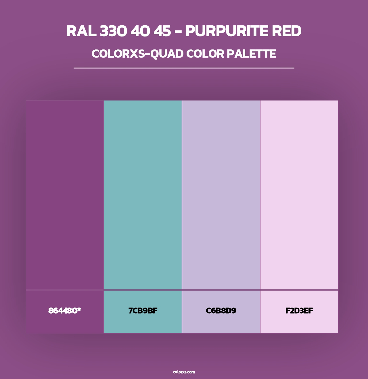 RAL 330 40 45 - Purpurite Red - Colorxs Quad Palette