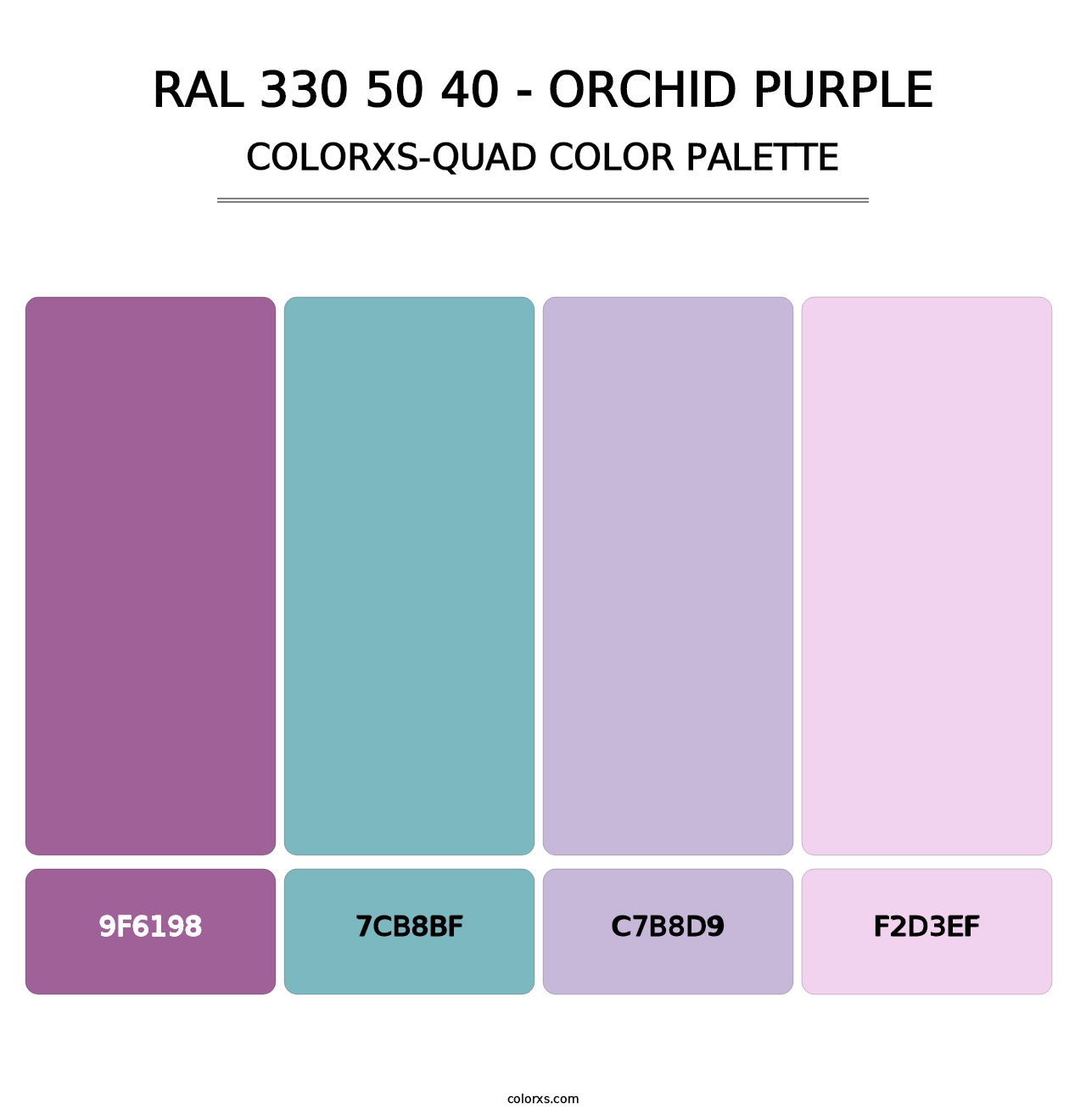 RAL 330 50 40 - Orchid Purple - Colorxs Quad Palette