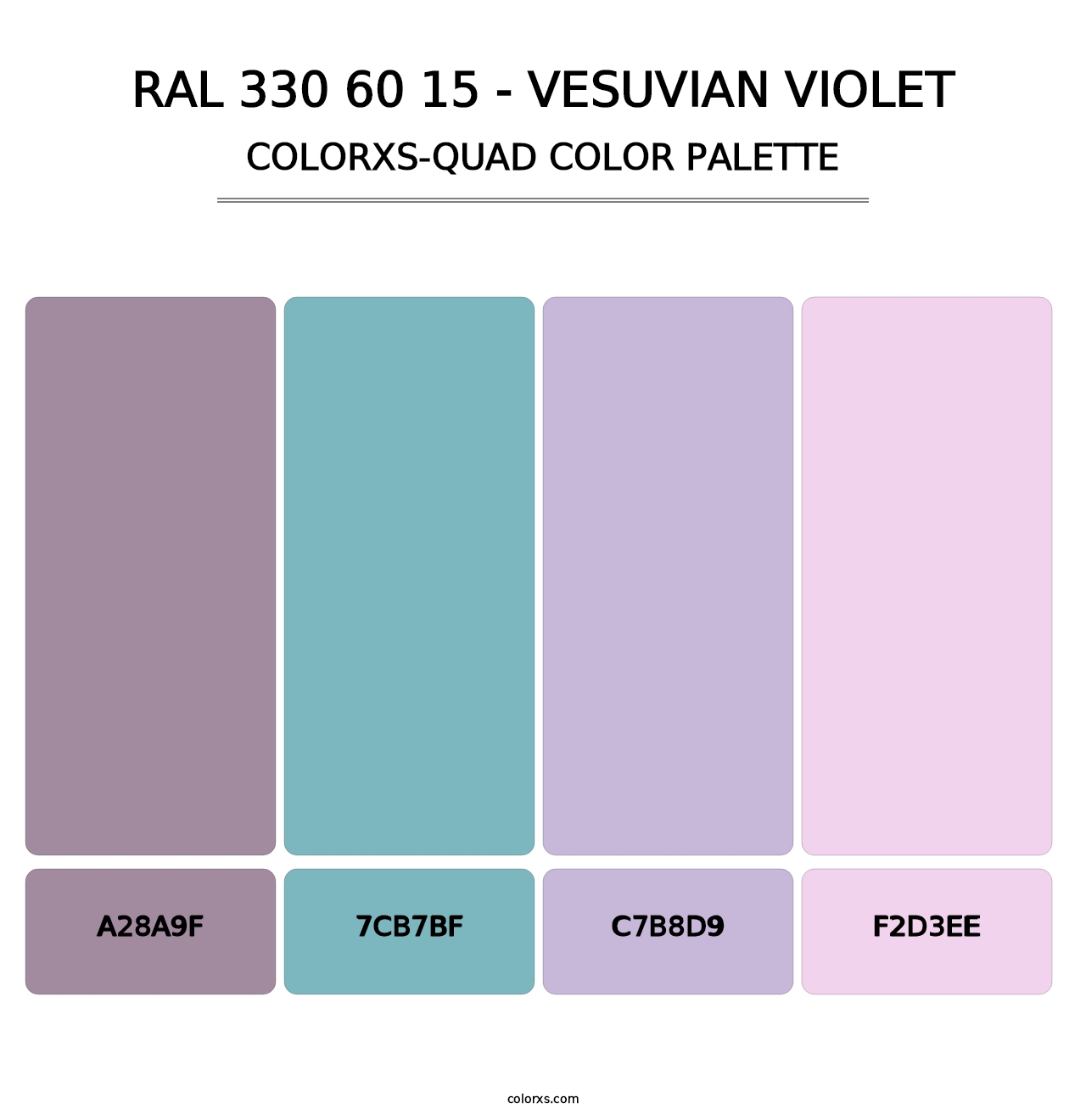 RAL 330 60 15 - Vesuvian Violet - Colorxs Quad Palette