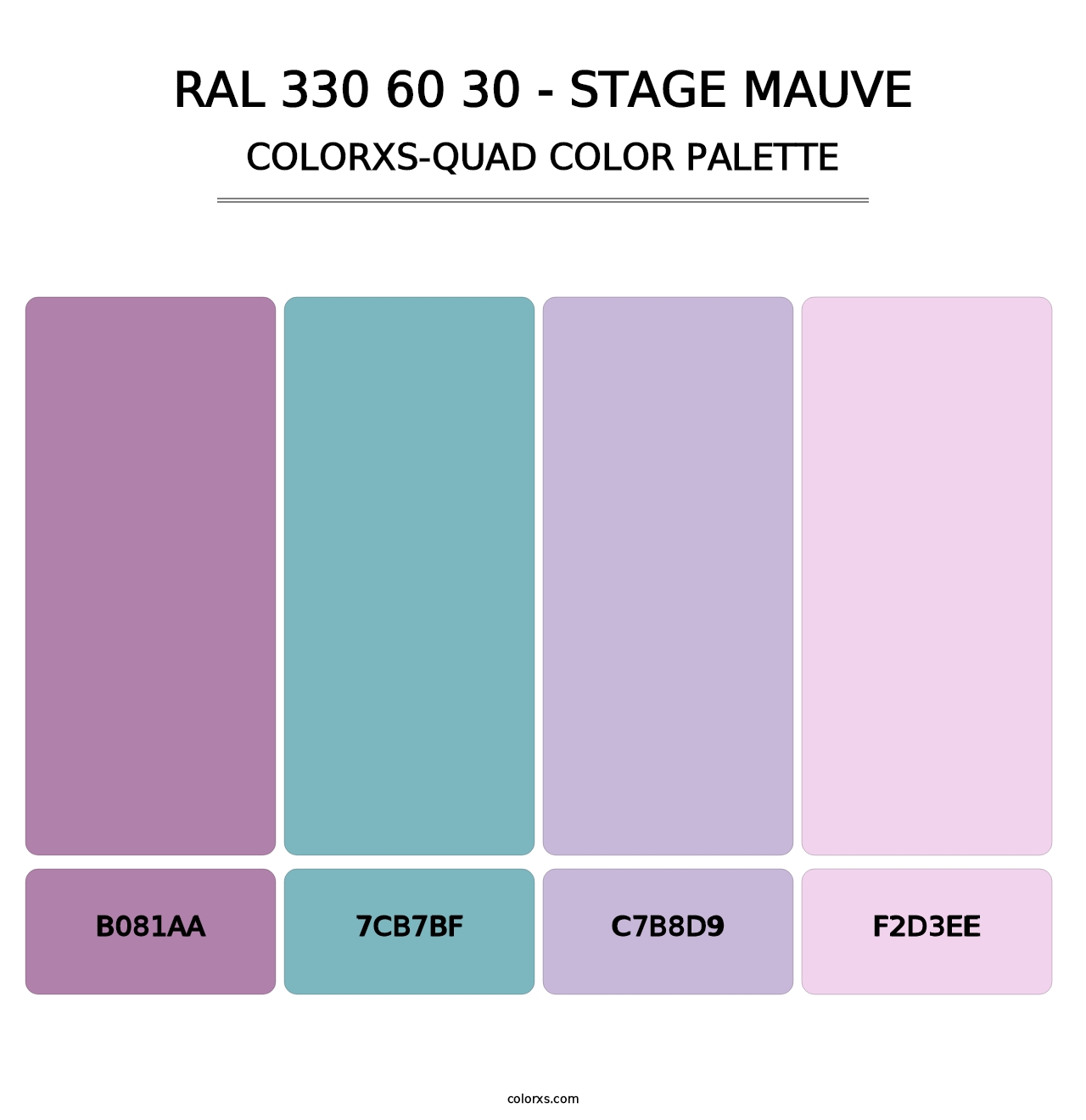 RAL 330 60 30 - Stage Mauve - Colorxs Quad Palette