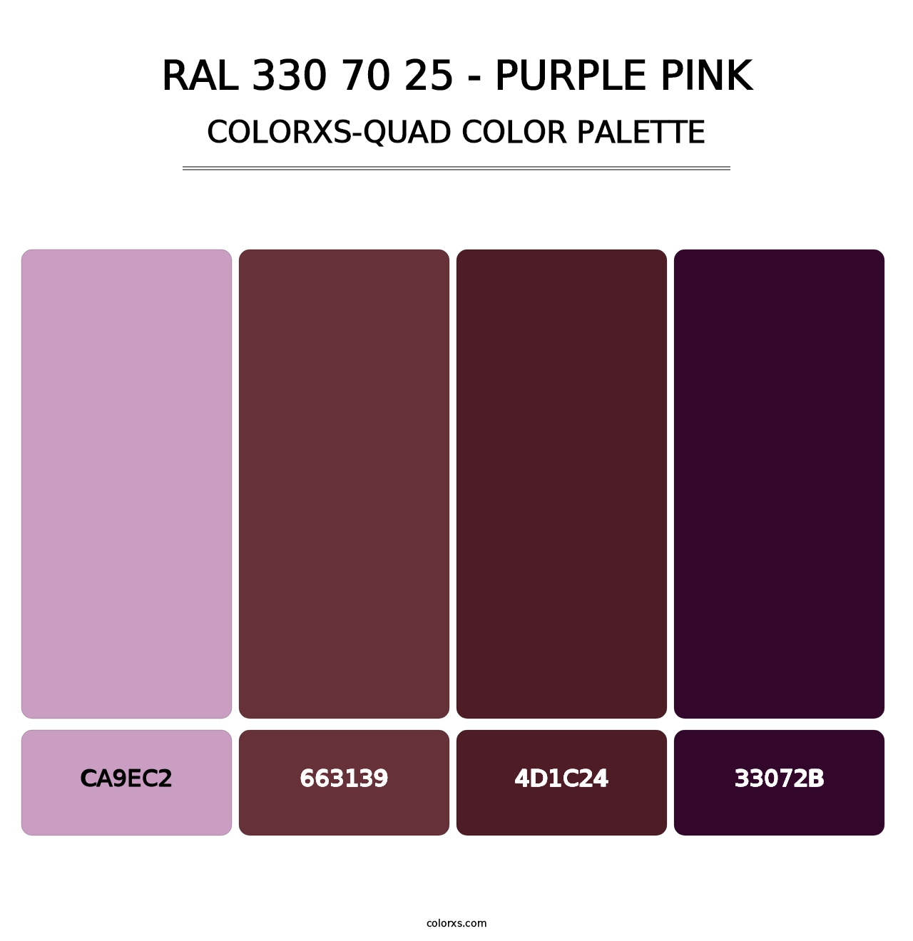 RAL 330 70 25 - Purple Pink - Colorxs Quad Palette