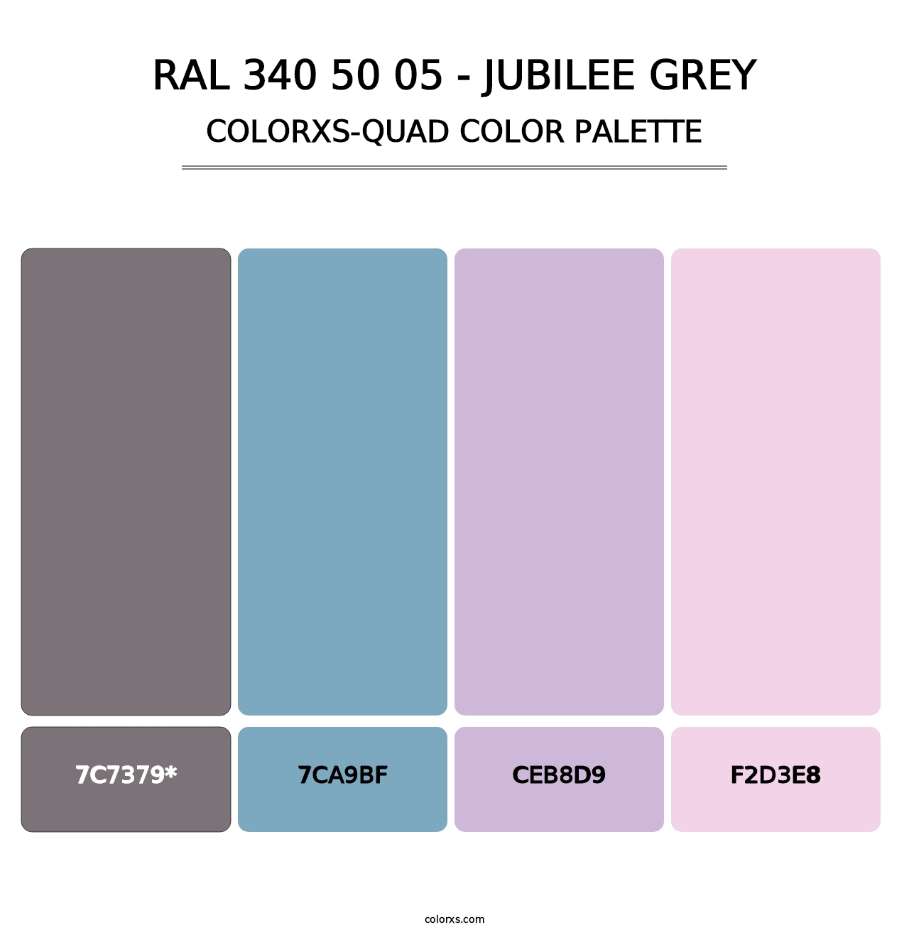 RAL 340 50 05 - Jubilee Grey - Colorxs Quad Palette