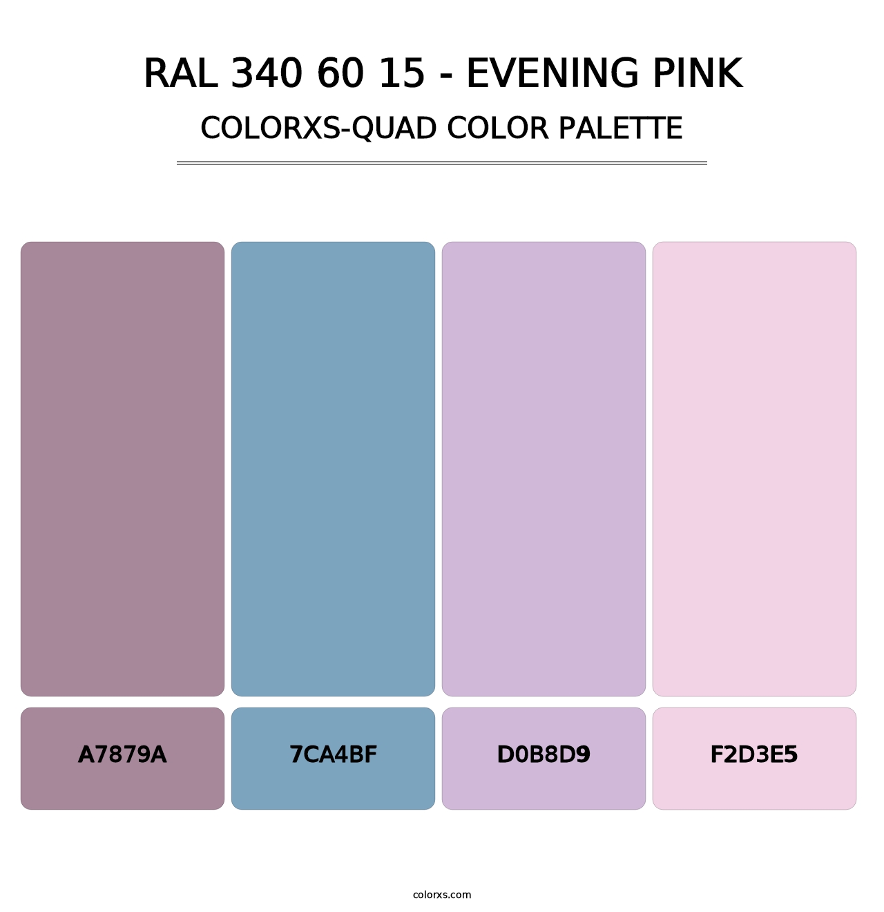RAL 340 60 15 - Evening Pink - Colorxs Quad Palette
