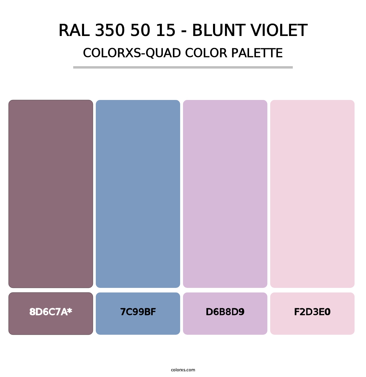 RAL 350 50 15 - Blunt Violet - Colorxs Quad Palette