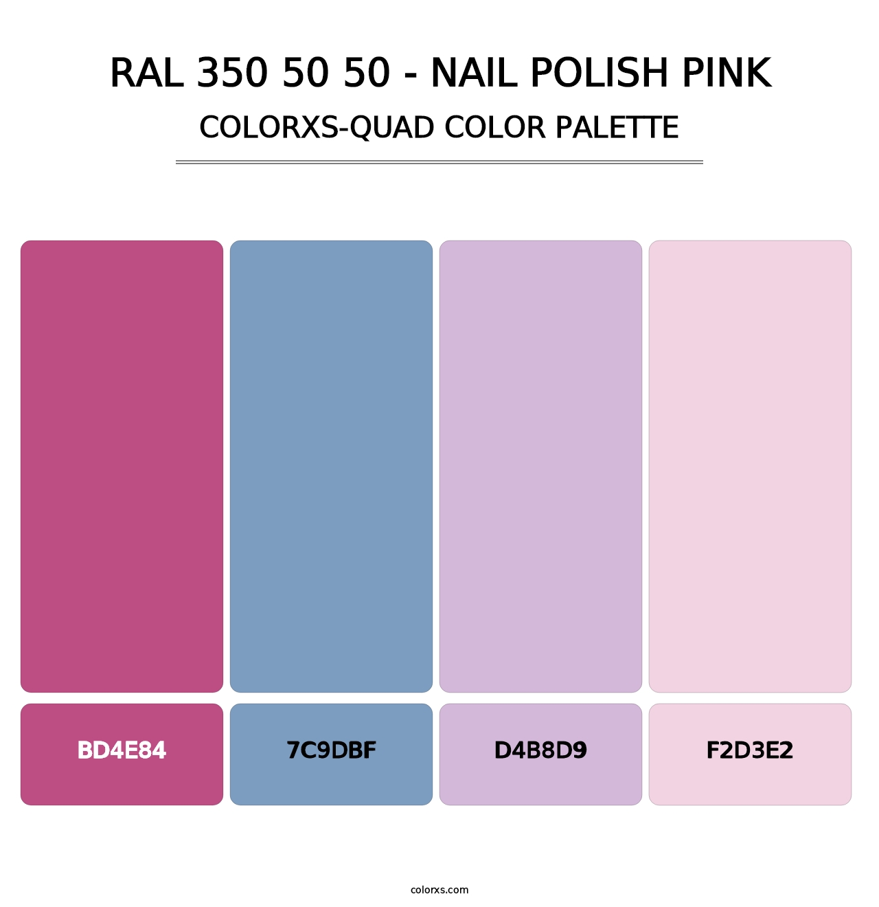RAL 350 50 50 - Nail Polish Pink - Colorxs Quad Palette