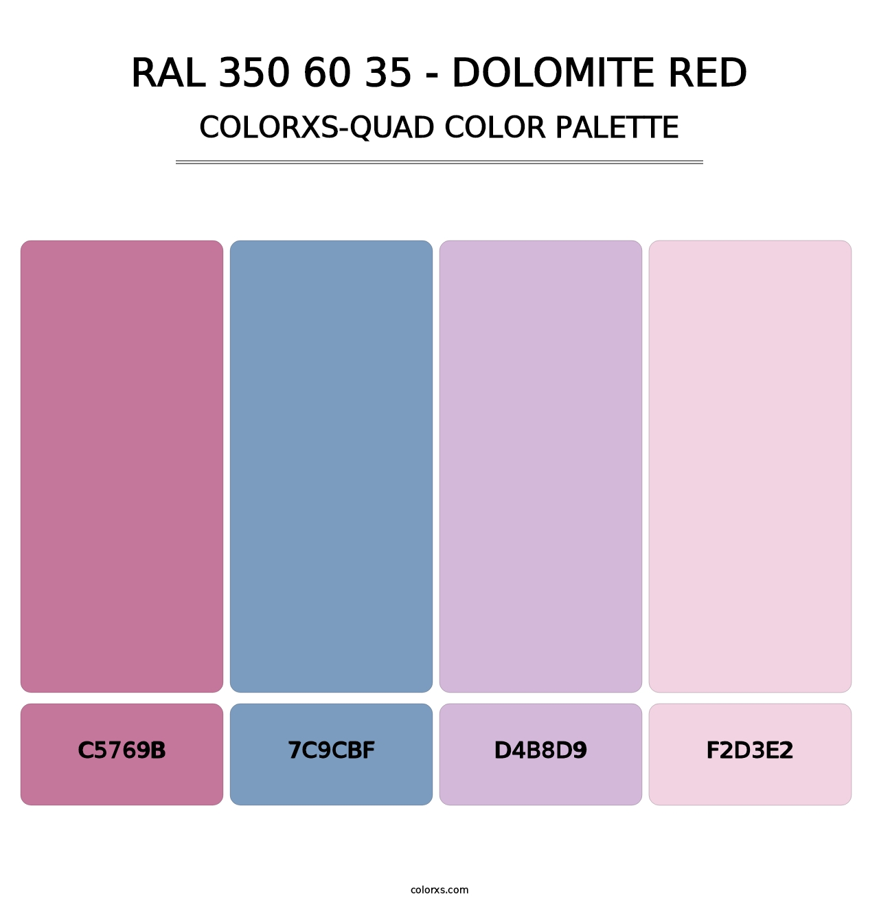 RAL 350 60 35 - Dolomite Red - Colorxs Quad Palette