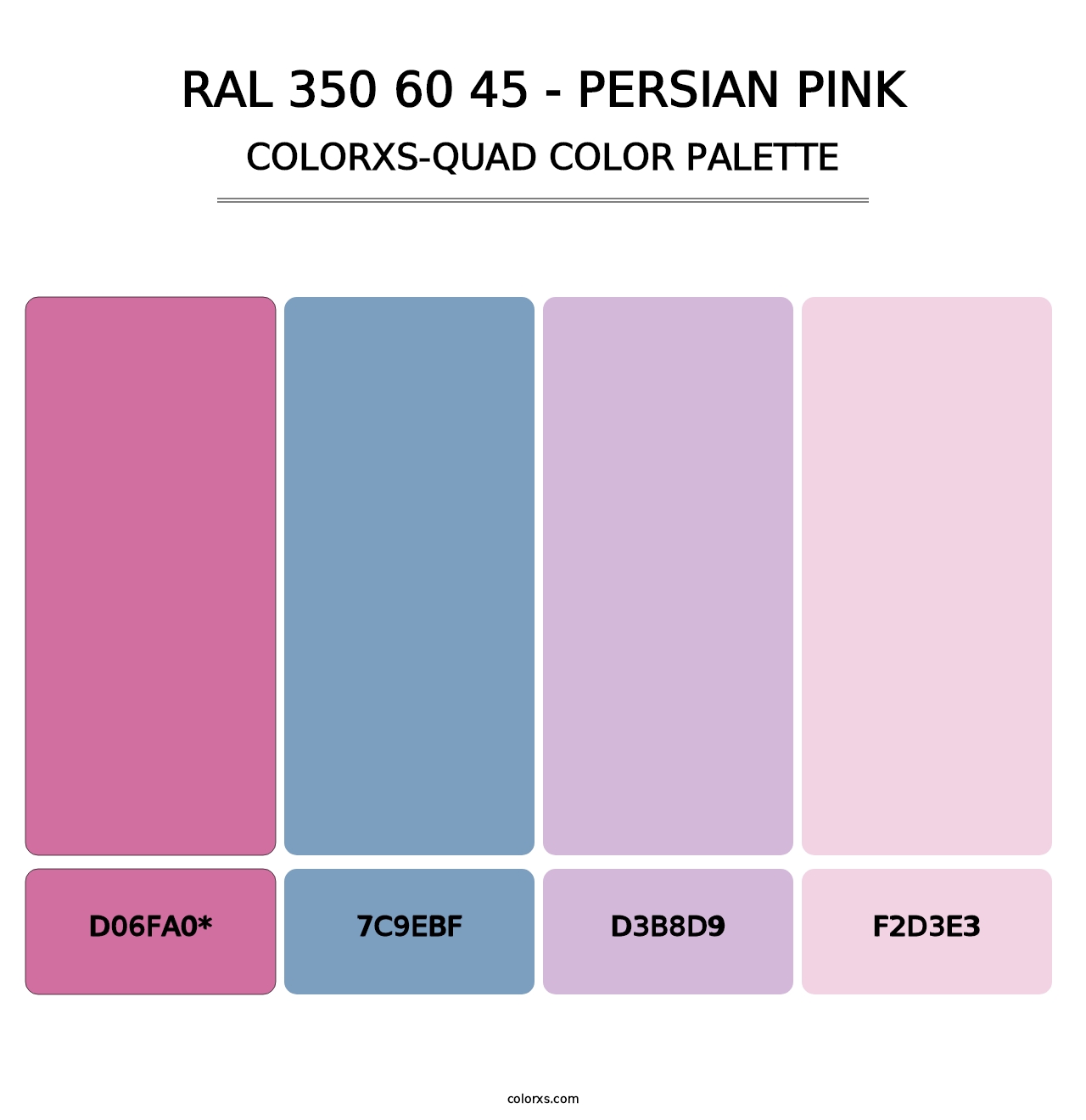 RAL 350 60 45 - Persian Pink - Colorxs Quad Palette