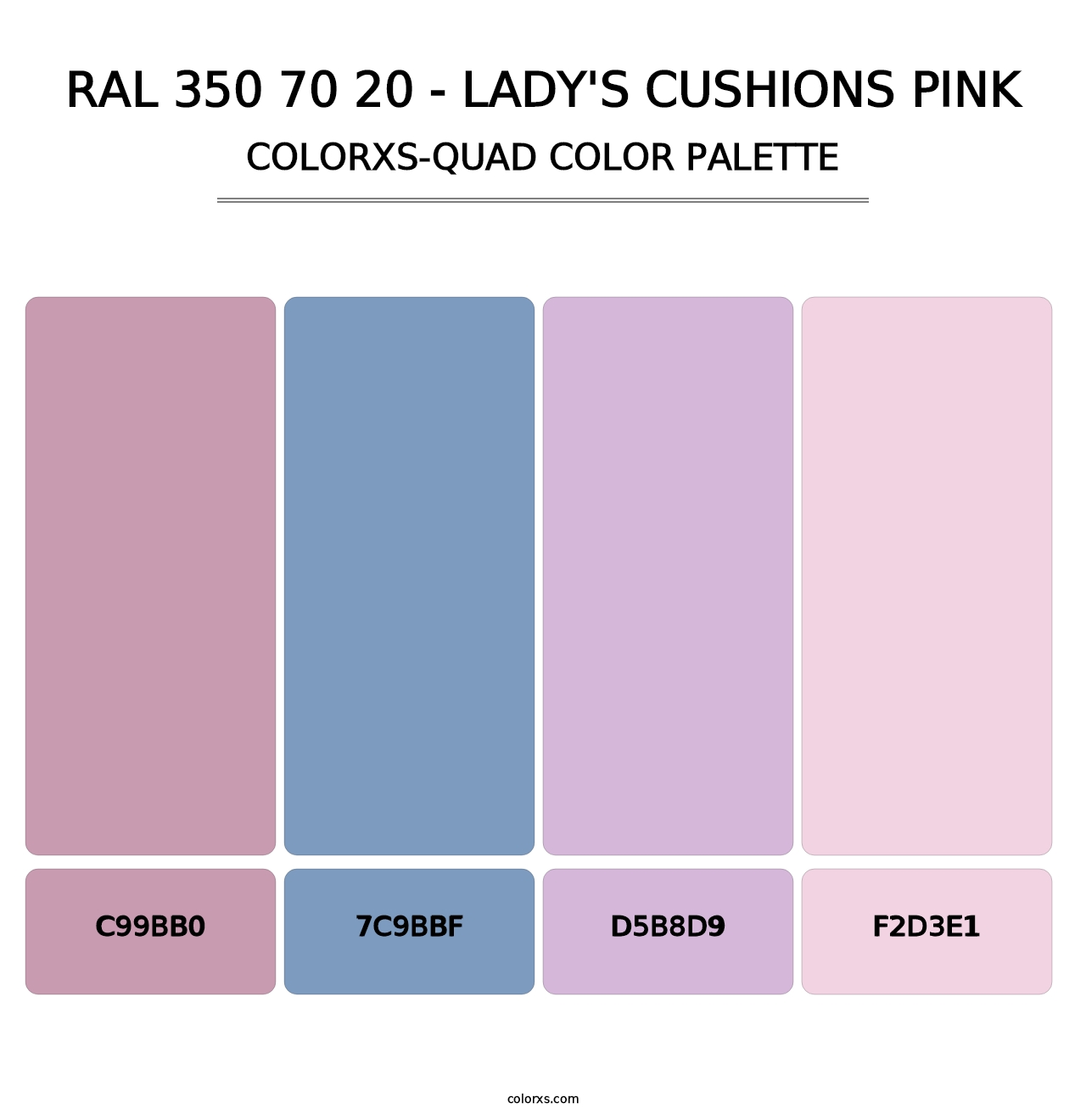 RAL 350 70 20 - Lady's Cushions Pink - Colorxs Quad Palette