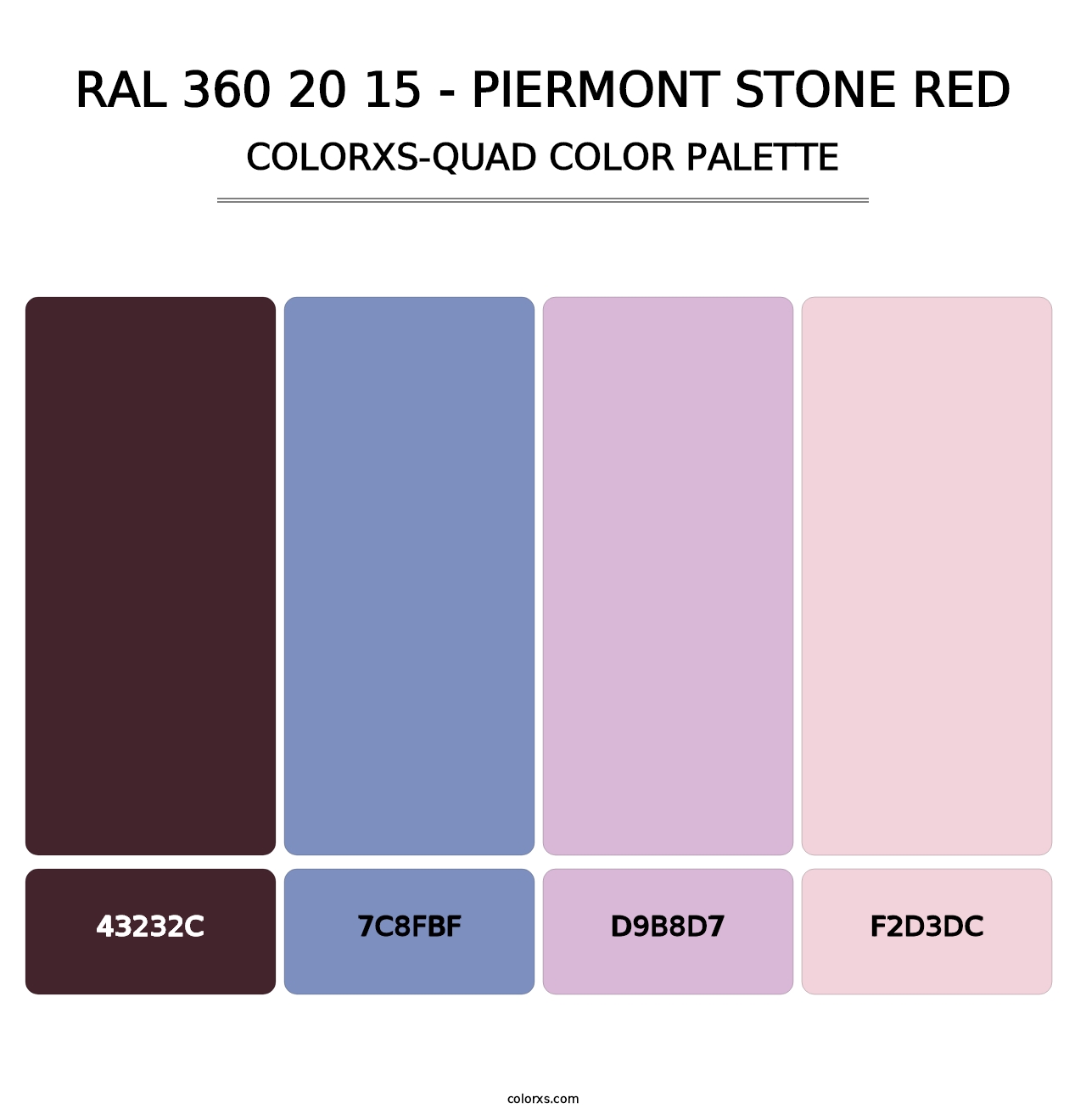 RAL 360 20 15 - Piermont Stone Red - Colorxs Quad Palette