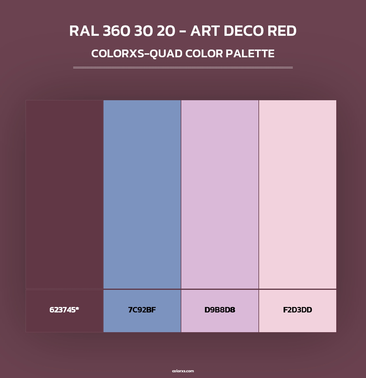 RAL 360 30 20 - Art Deco Red - Colorxs Quad Palette