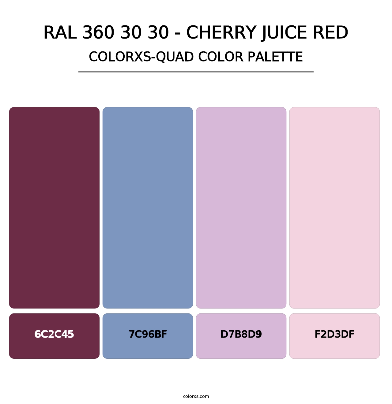 RAL 360 30 30 - Cherry Juice Red - Colorxs Quad Palette