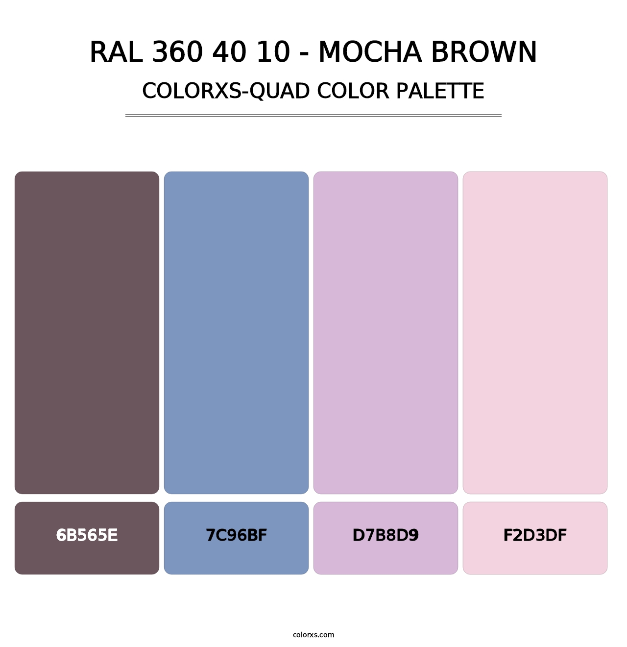 RAL 360 40 10 - Mocha Brown - Colorxs Quad Palette