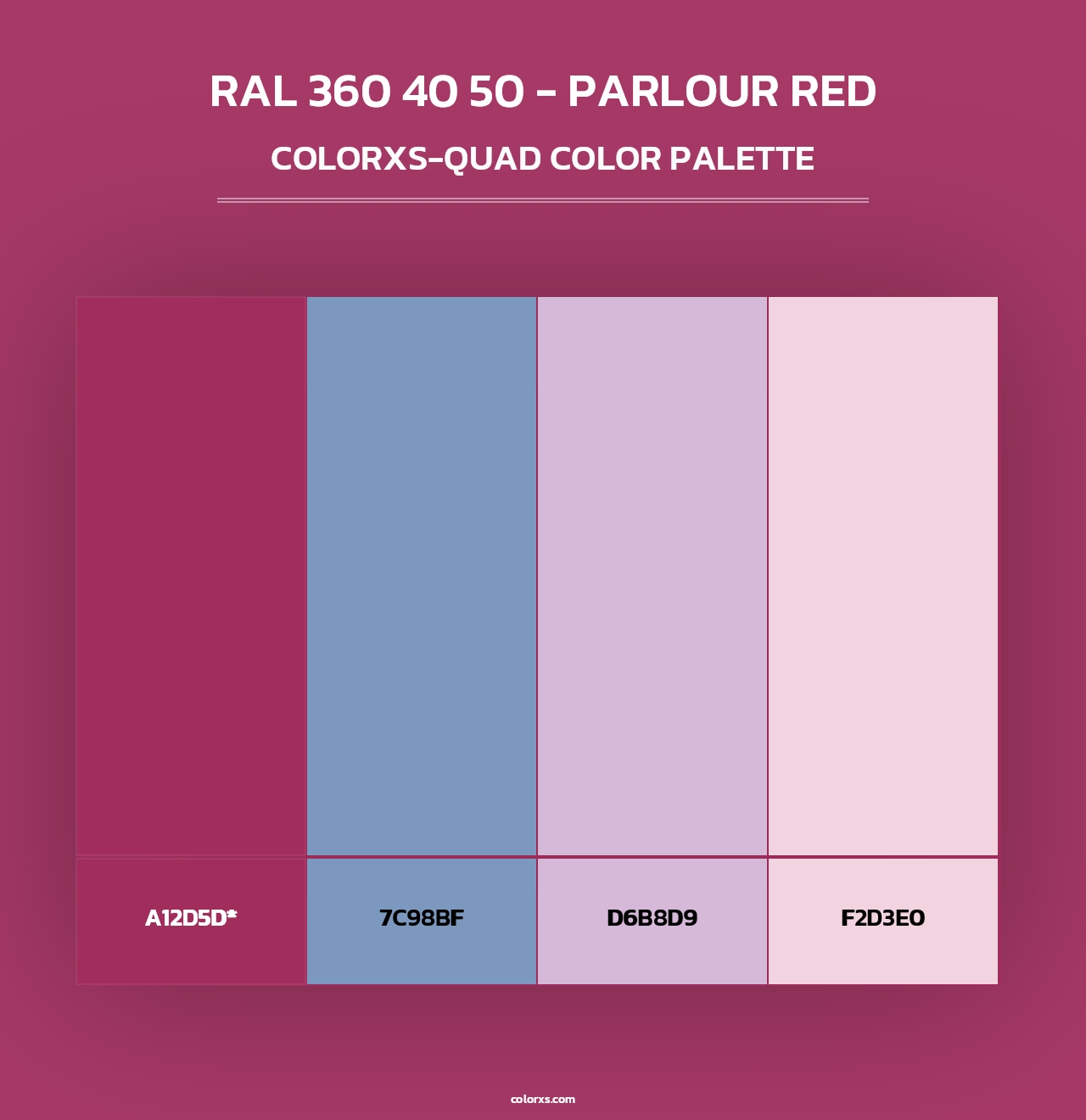 RAL 360 40 50 - Parlour Red - Colorxs Quad Palette
