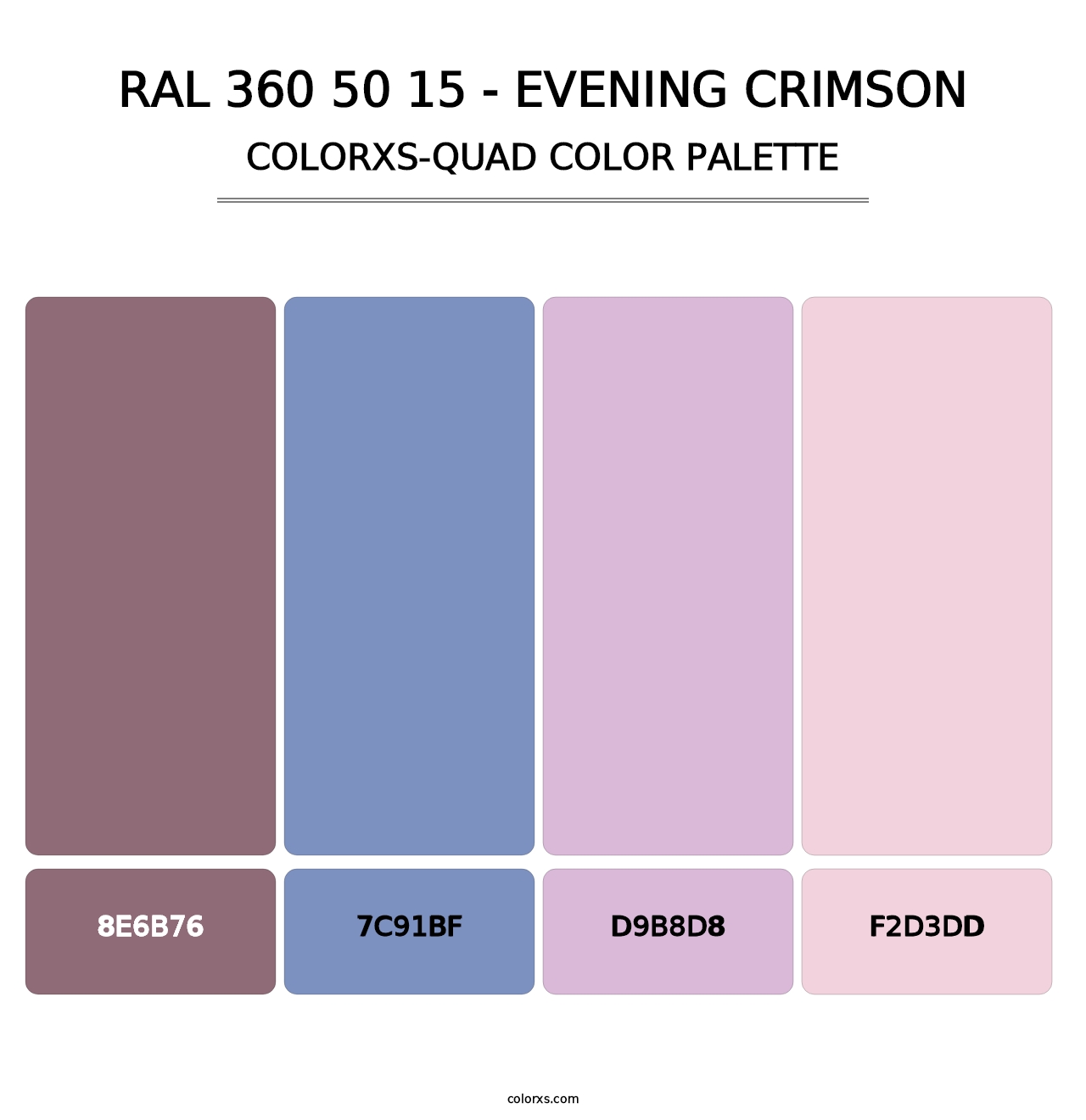 RAL 360 50 15 - Evening Crimson - Colorxs Quad Palette