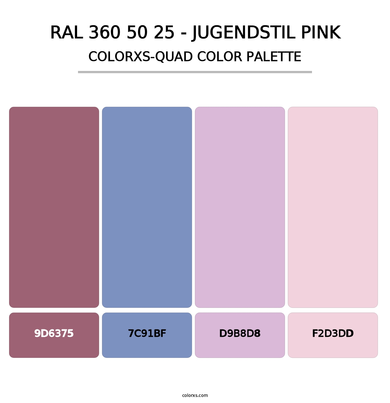 RAL 360 50 25 - Jugendstil Pink - Colorxs Quad Palette