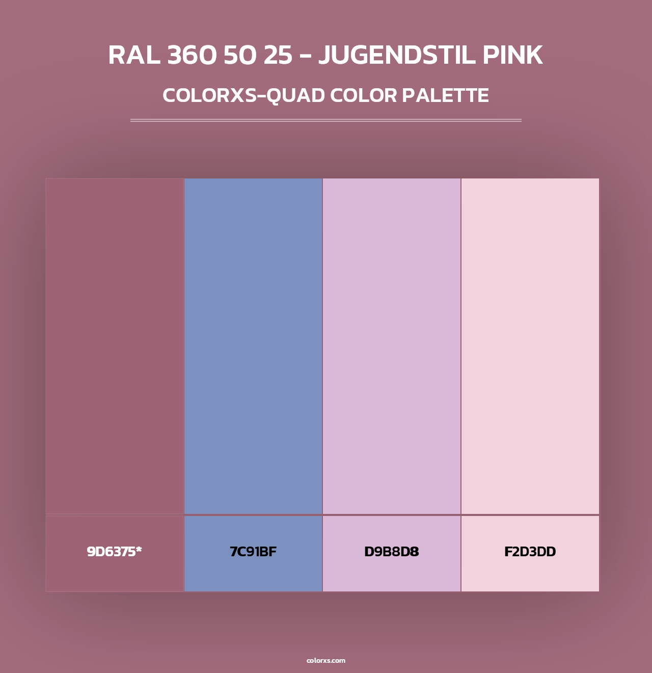 RAL 360 50 25 - Jugendstil Pink - Colorxs Quad Palette