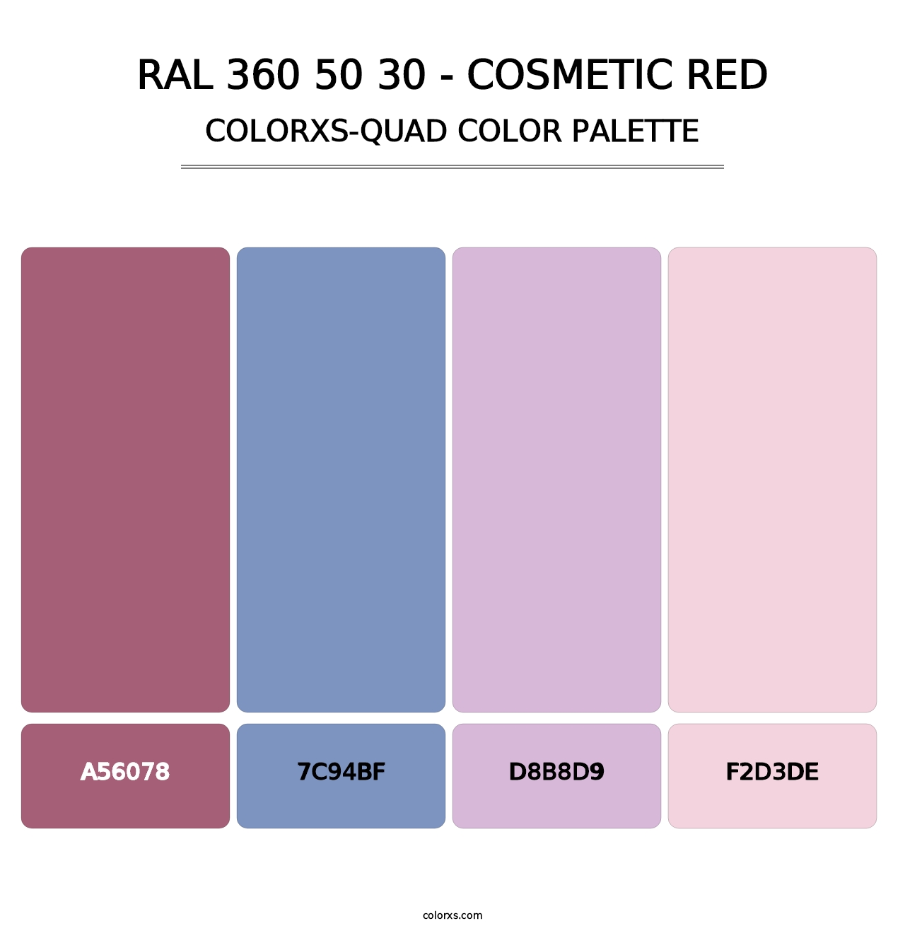 RAL 360 50 30 - Cosmetic Red - Colorxs Quad Palette