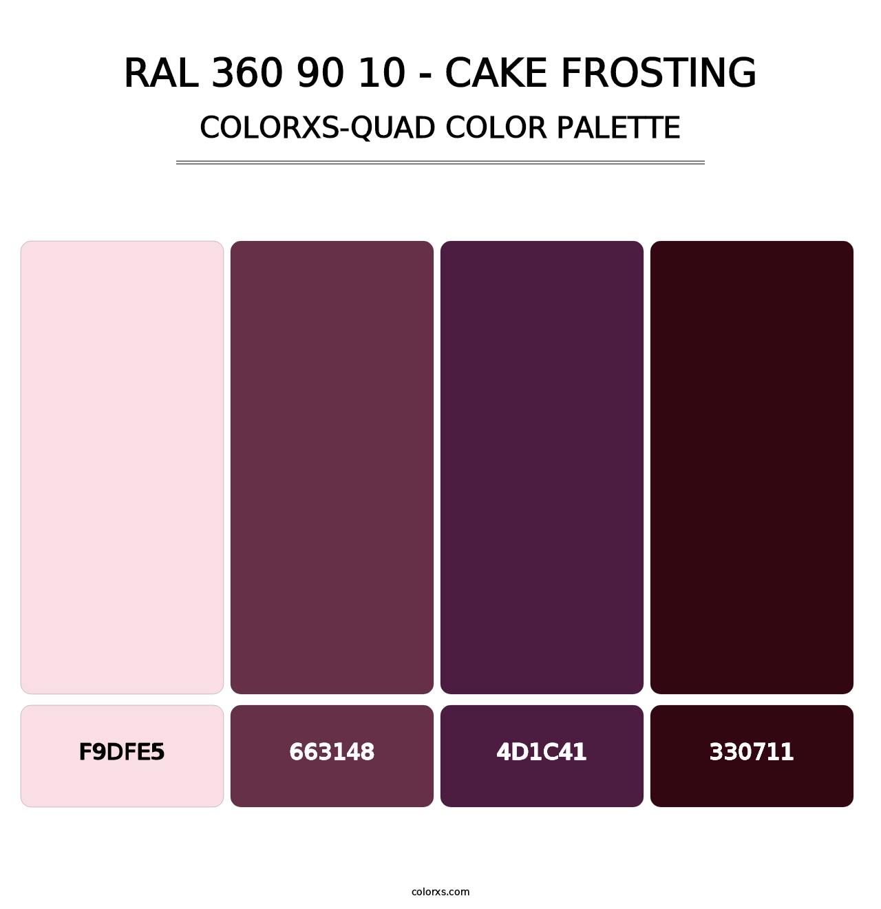RAL 360 90 10 - Cake Frosting - Colorxs Quad Palette