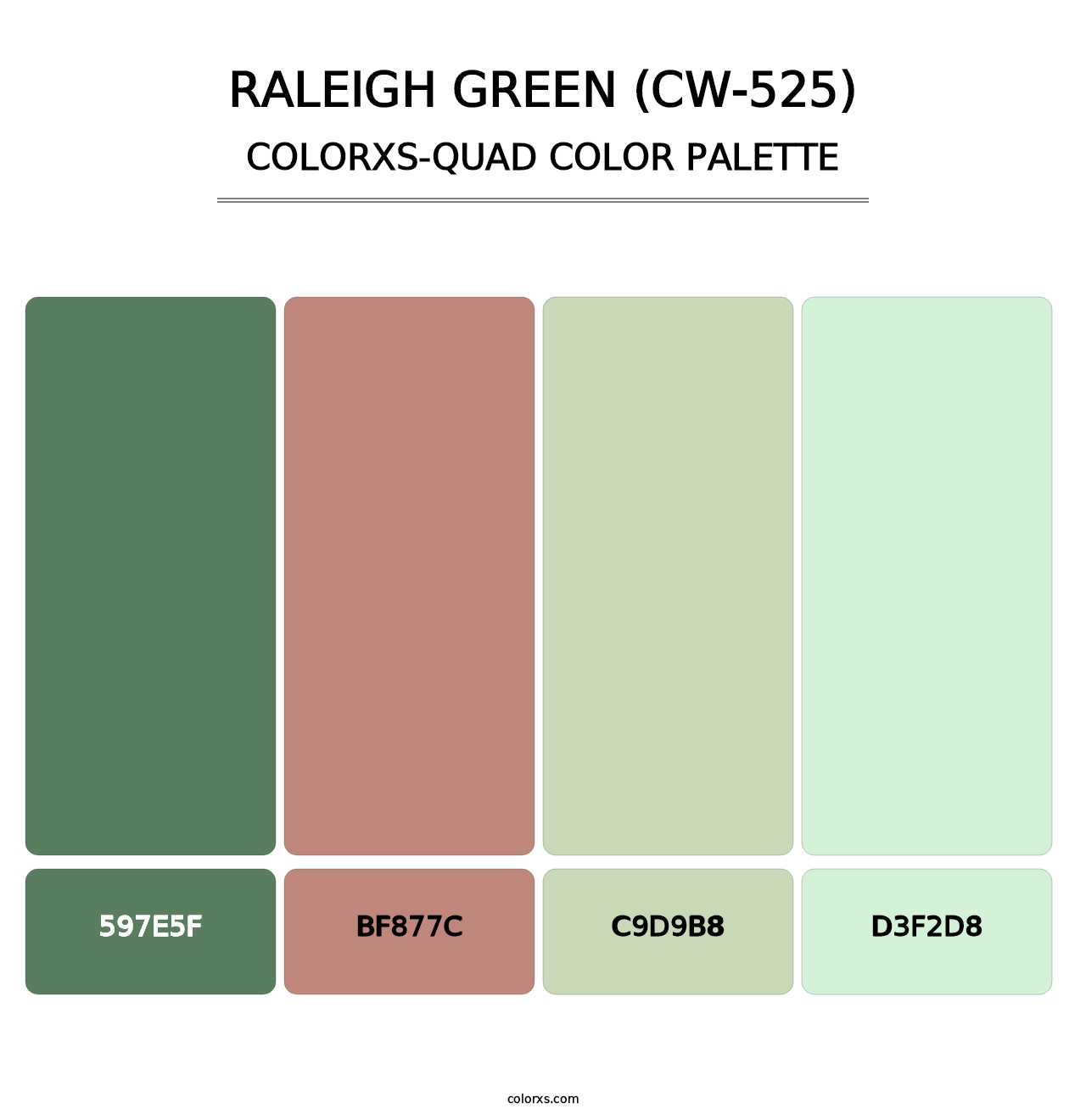 Raleigh Green (CW-525) - Colorxs Quad Palette