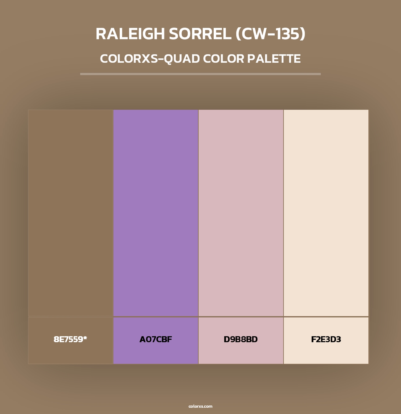 Raleigh Sorrel (CW-135) - Colorxs Quad Palette