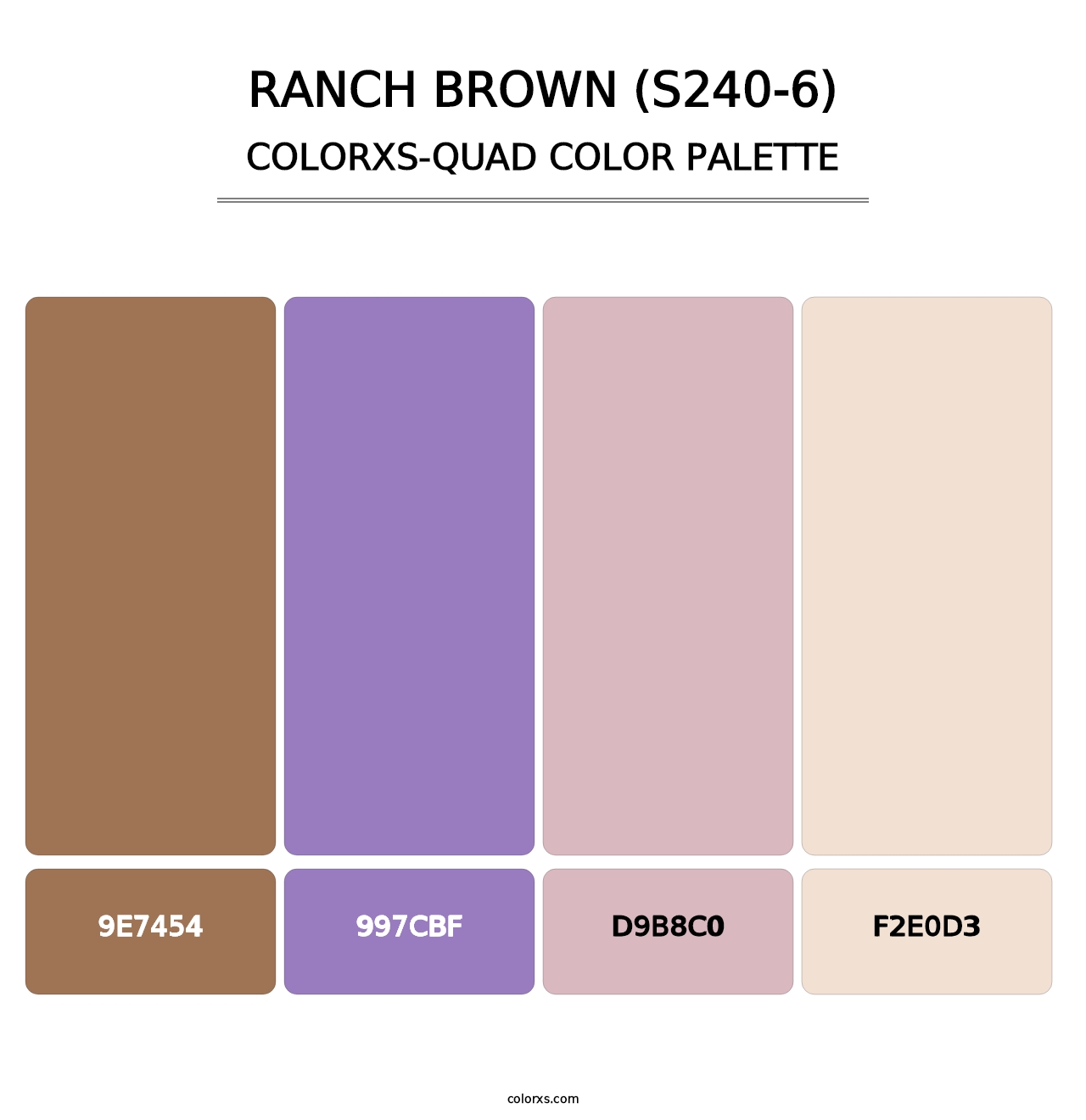Ranch Brown (S240-6) - Colorxs Quad Palette