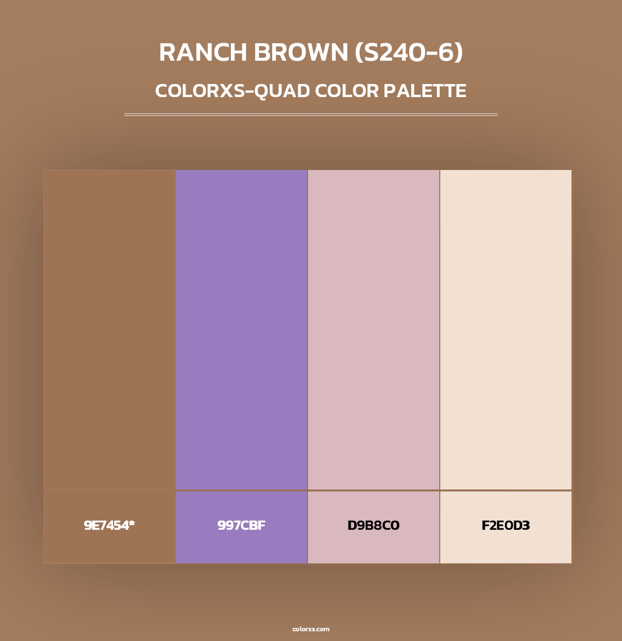 Ranch Brown (S240-6) - Colorxs Quad Palette