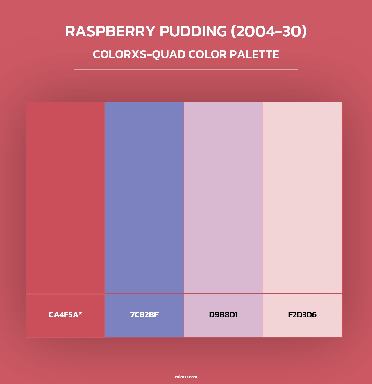 Raspberry Pudding (2004-30) - Colorxs Quad Palette